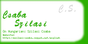 csaba szilasi business card